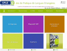 Tablet Screenshot of cple-langues.fr